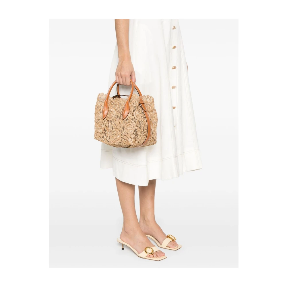 Ermanno Scervino Beige Shopper Tas voor Vrouwen Beige Dames
