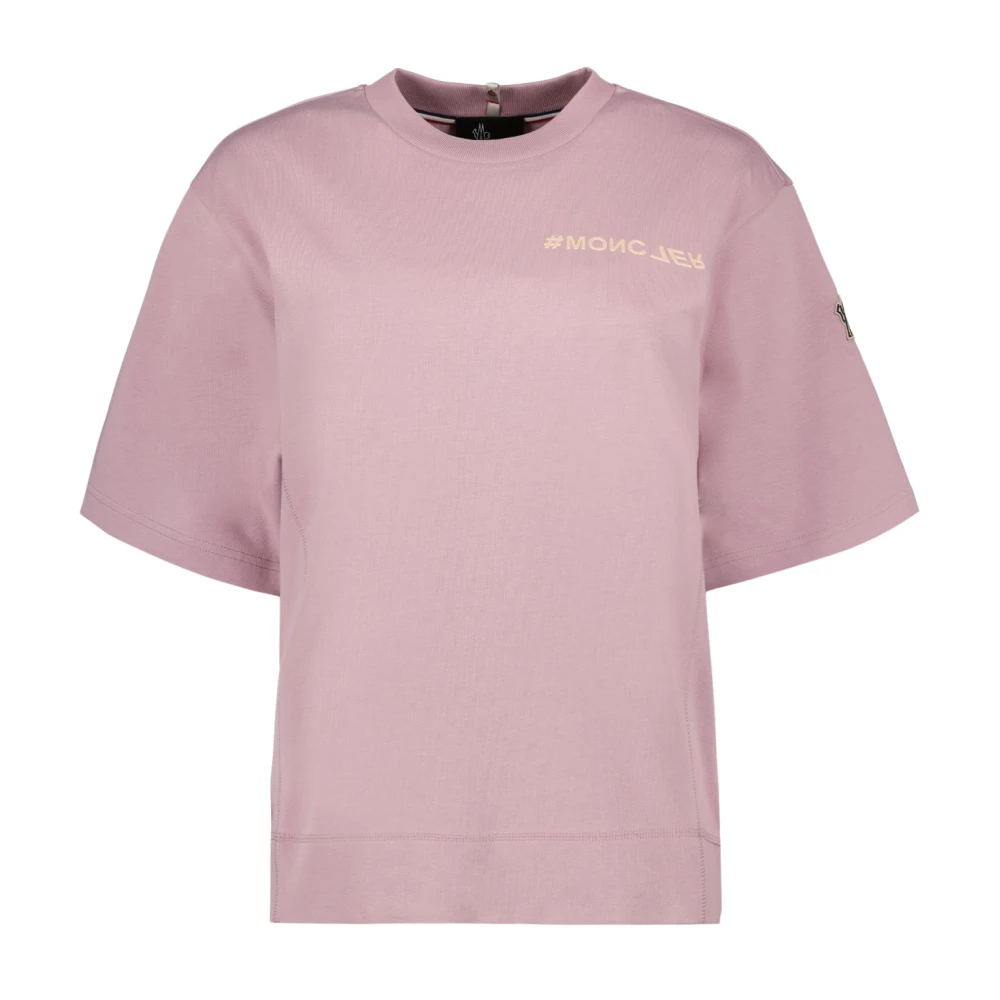 Moncler - Tops > T-Shirts - Pink - Moncler - Modalova