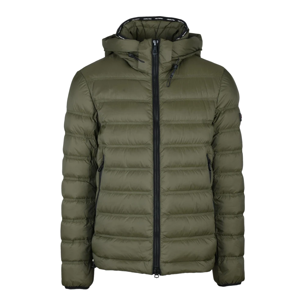 Peuterey Men's Green Boggs Down Jacket With Zipper Pockets