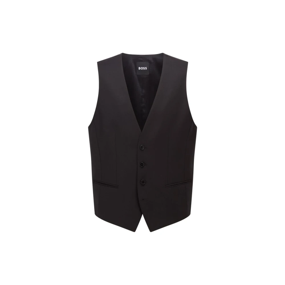 Hugo Men's Black Stylish Vest For - Waistcoats - 2XL - Suits