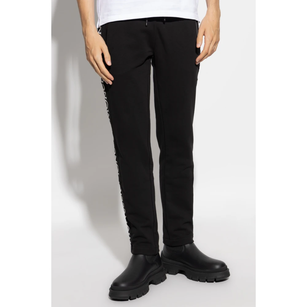 Moncler Sweatpants met logo Black Heren