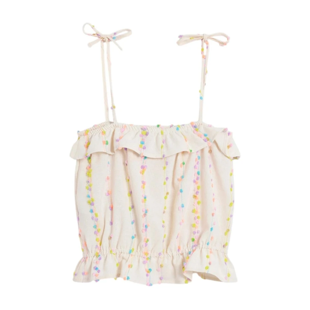 Desigual Girls Beige Kids Sleeveless Tops, 8 Y, Lena Top