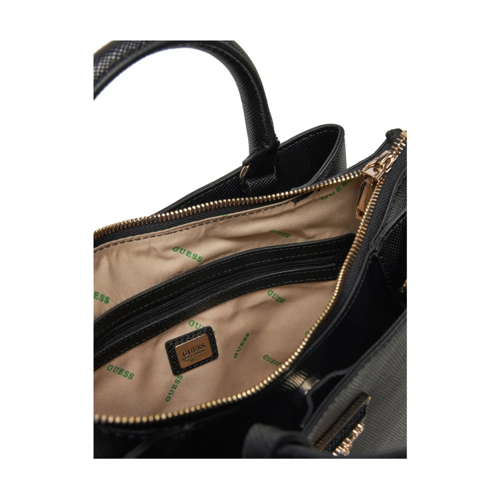 Guess Elegante zwarte handtas met gouden details Black Dames