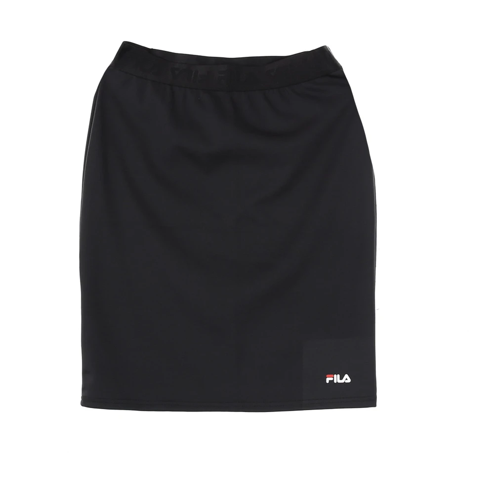 Fila Schaak Knielengte Zwarte Rok Black Dames