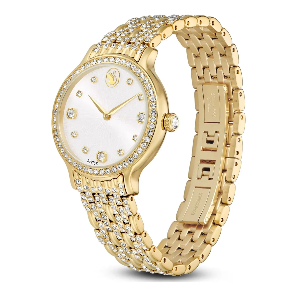 Swarovski Unisex Gold Imber 31 Mm Crystal Bracelet Watch Tone 5718169