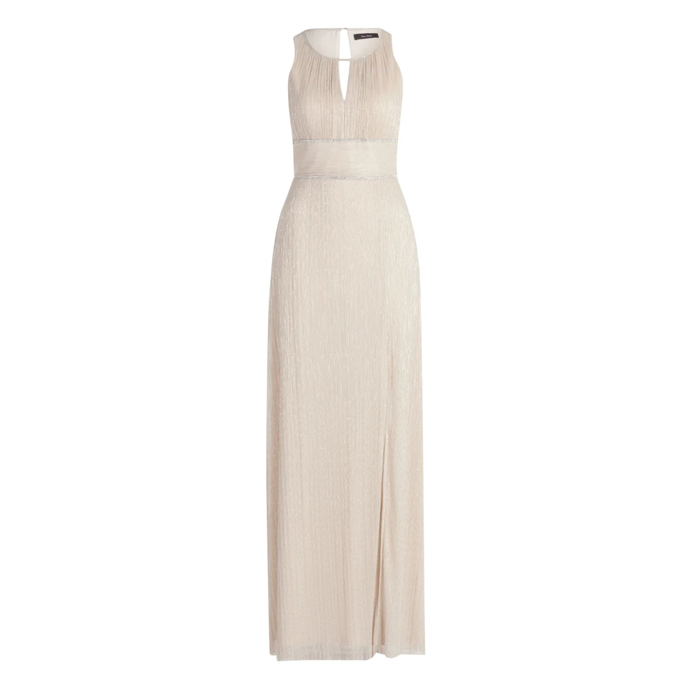 Vera Mont Glamoureuze Geplooide Avondjurk Beige Dames