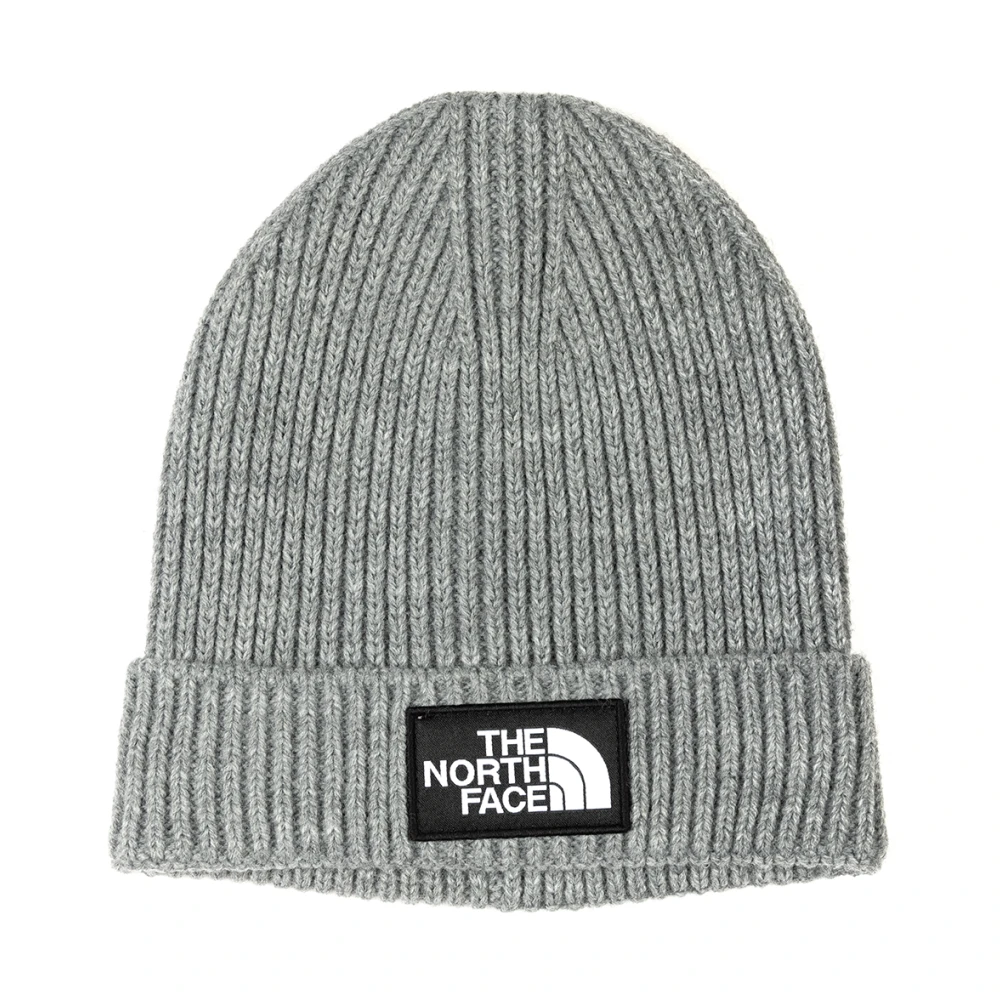 The North Face Logo Beanie Hat Gray Unisex