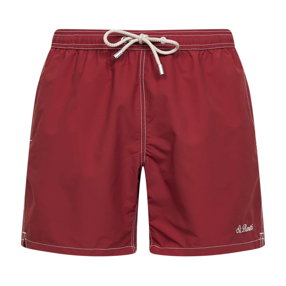 Mc2 Saint Barth Men's Red Beachwear, L, Patmos Swim Shorts