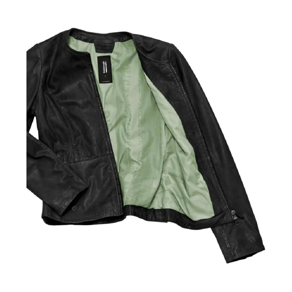 BomBoogie Zwarte Leren Jas Damesmode Black Dames