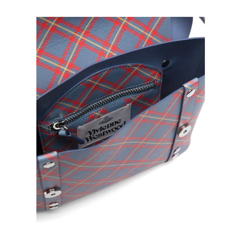 Vivienne Westwood Staalblauwe Schoudertas met Overslag Multicolor Dames