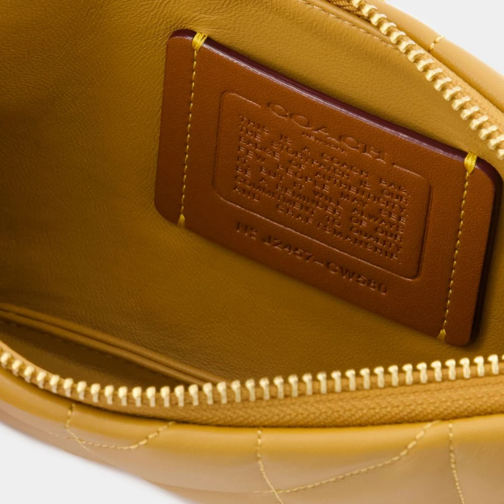 Coach Gewatteerde Leren Crossbody Tas Brown Dames