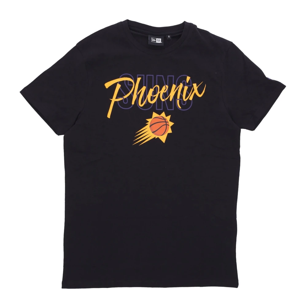 New era Phoenix Suns Script Tee Zwart Geel Black Heren