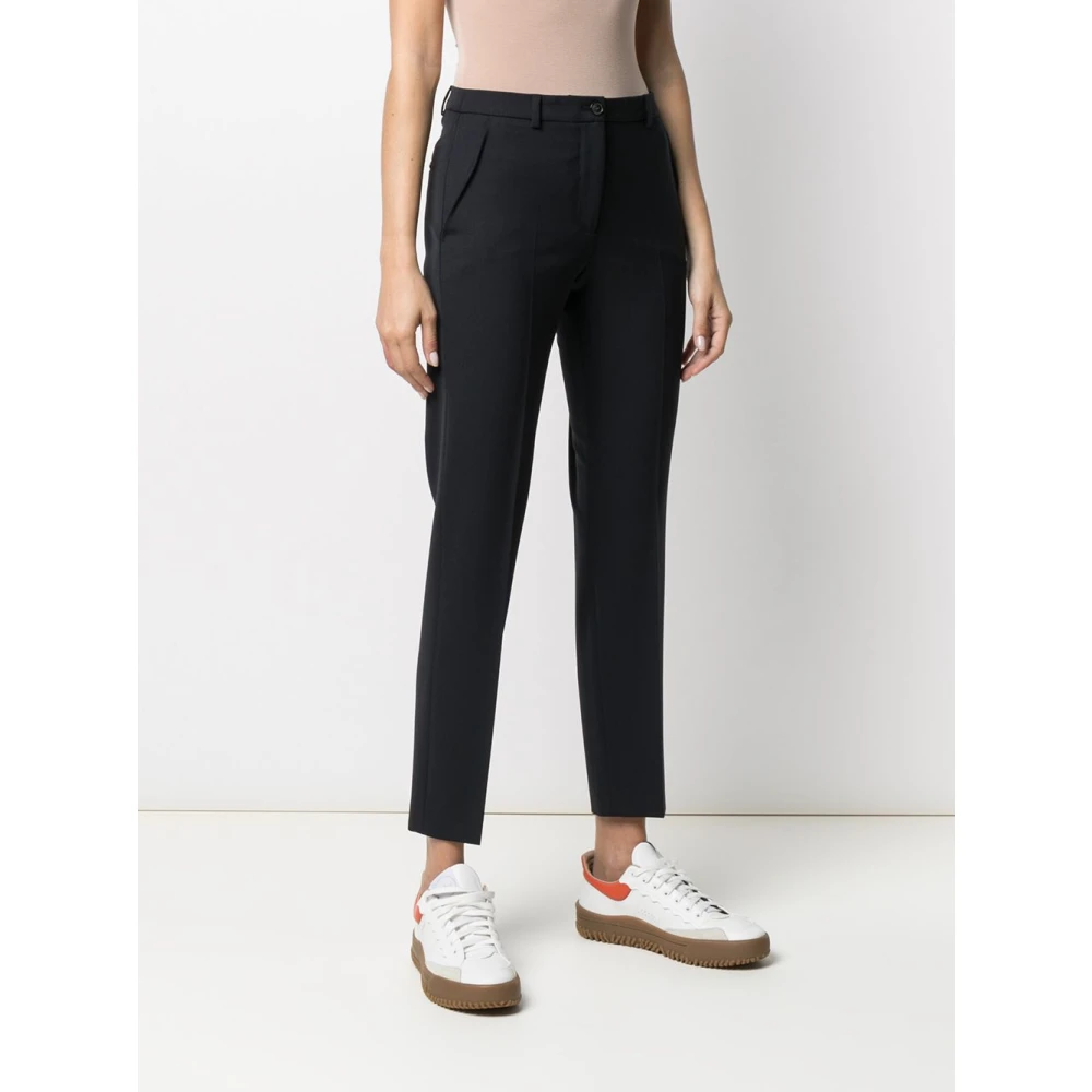 Seventy Blauwe Straight Broek met Ritssluiting Blue Dames