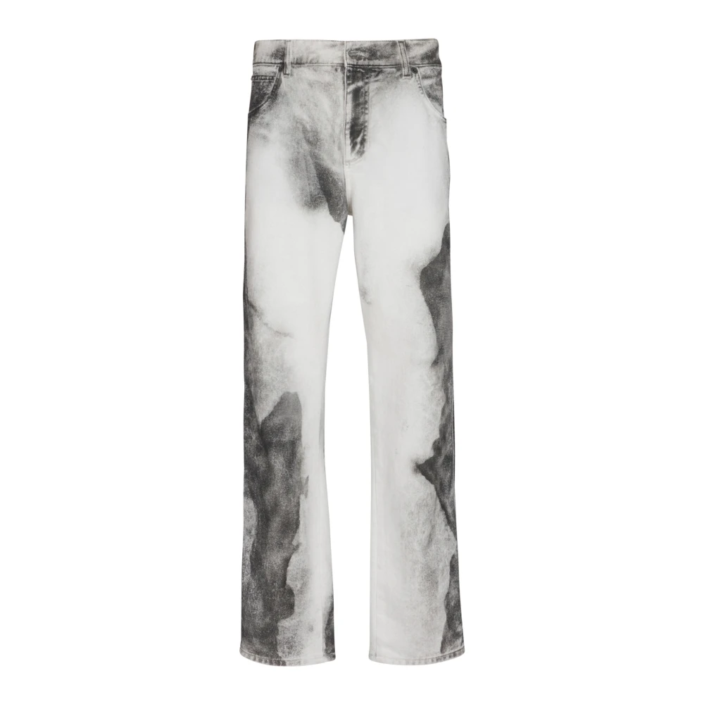 Regular-fit denim jeans med Moon print