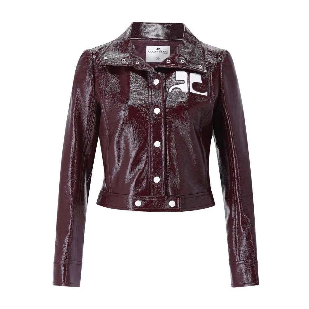 Courrèges Vrouw Rood Jassen Dames, L, Katoen, Reedition Vinyl Jacket