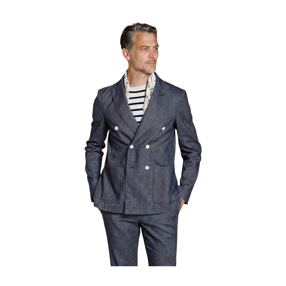 Mason's Uomo Blu Giacche, M, New,