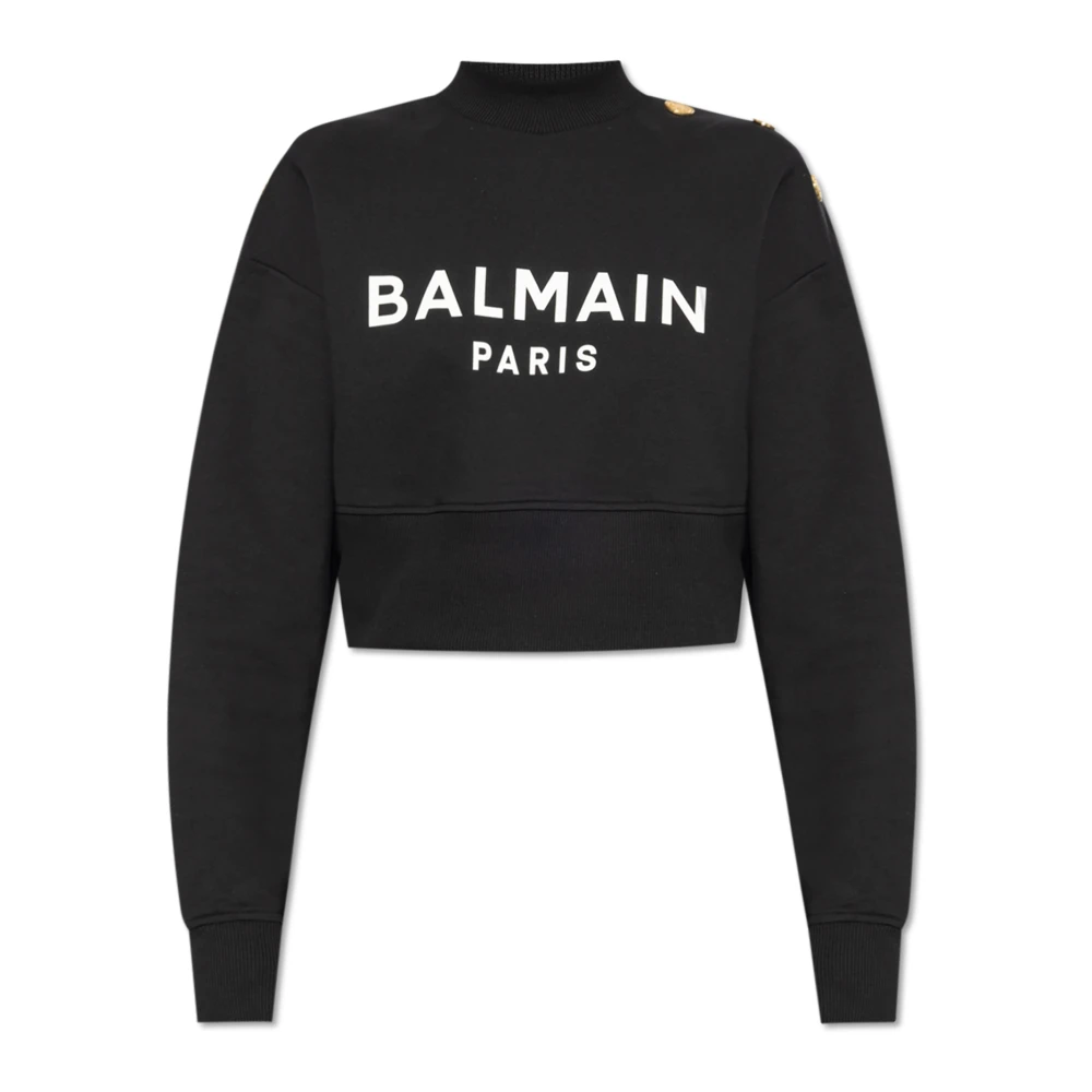 Balmain Sweatshirt met logo Black Dames