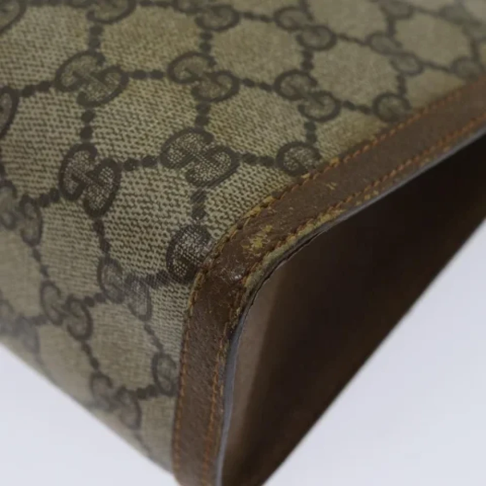 Gucci Vintage Pre-owned Leather clutches Beige Dames