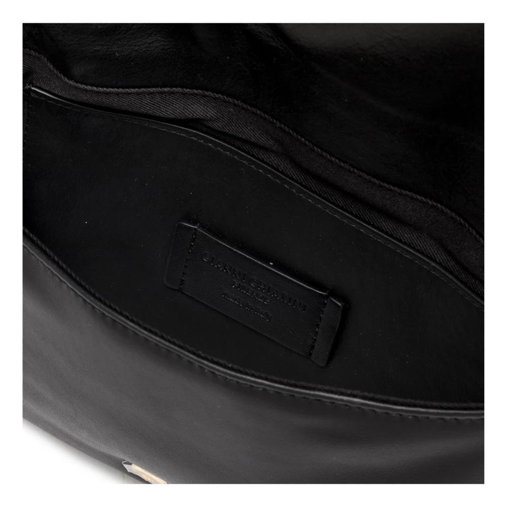 Gianni Chiarini Zwarte Glenda Leren Schoudertas Black Dames