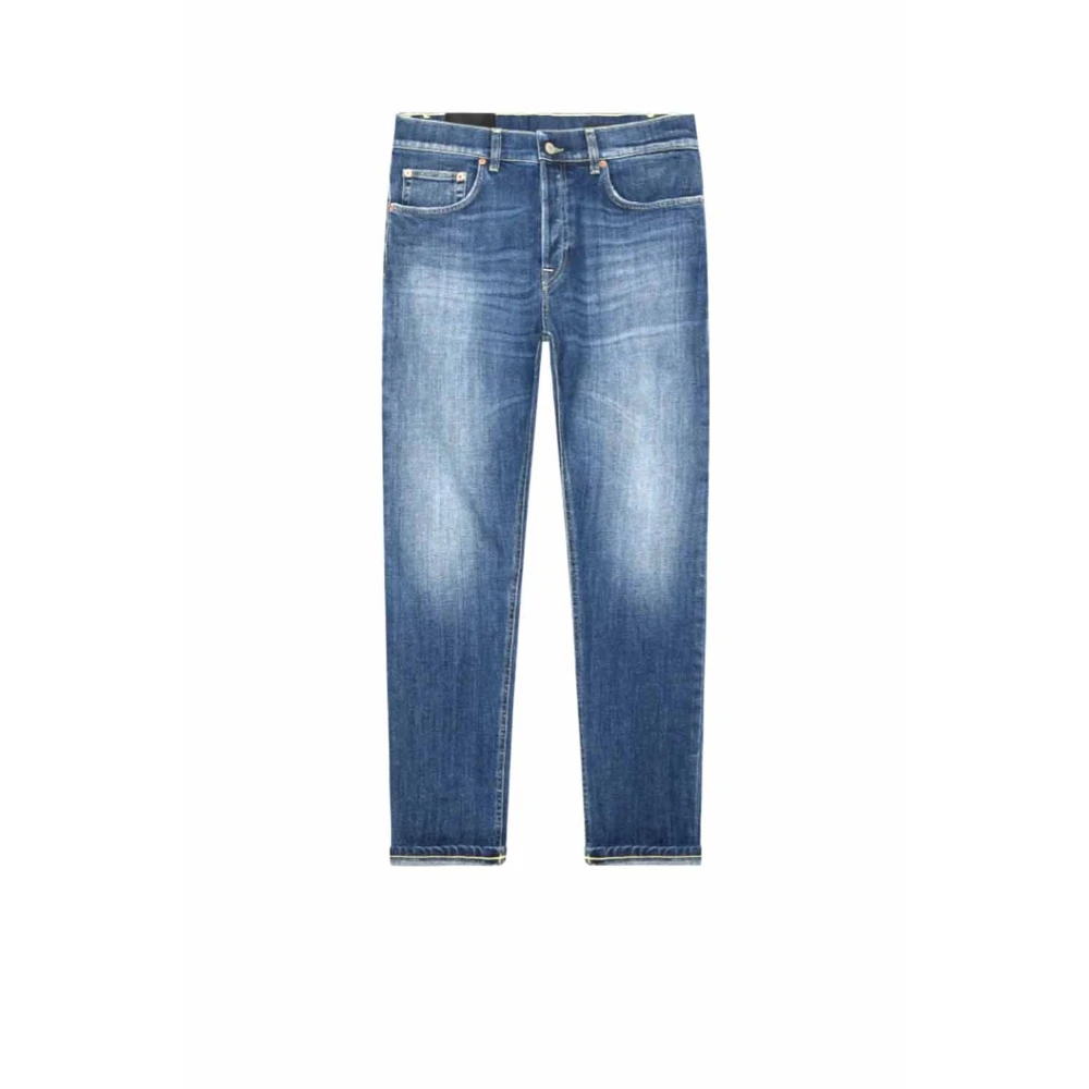 Dondup Iconische Regular Fit Blauwe Denim Jeans Blue Heren