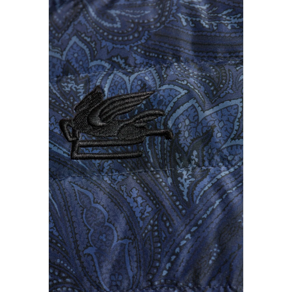 ETRO Vest met gewatteerde voorkant Blue Heren