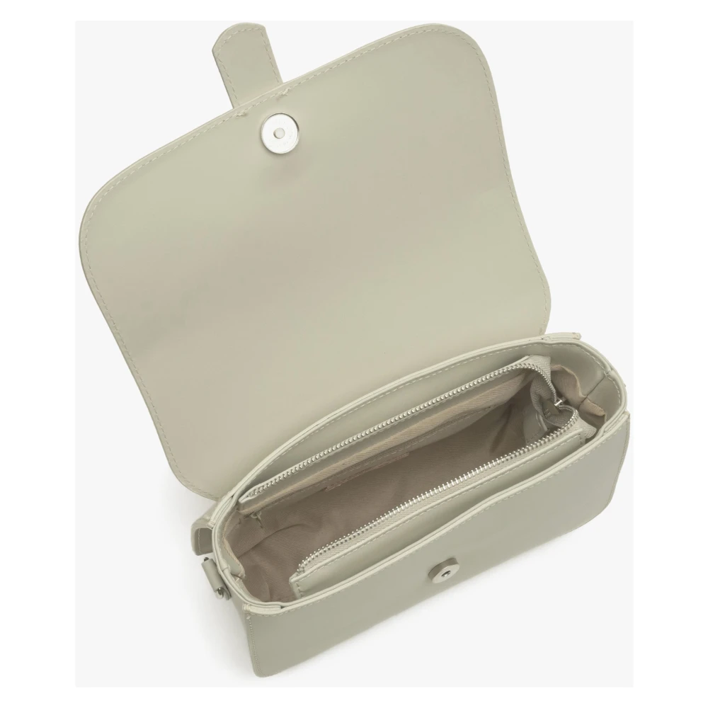 Estro Dames Grijze & Beige Handtas gemaakt van Echt Leer Er00115030 Gray Dames