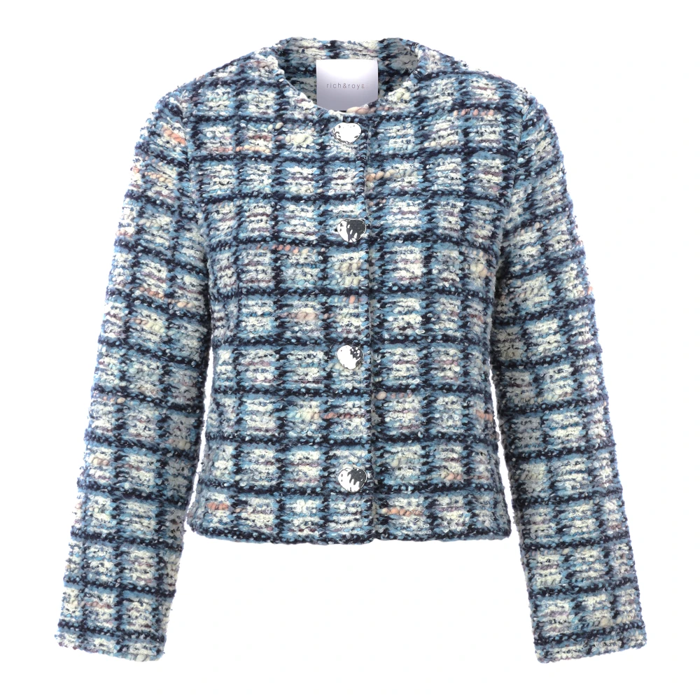 Rich & Royal Korte blazer Met glinsterende details in de wol