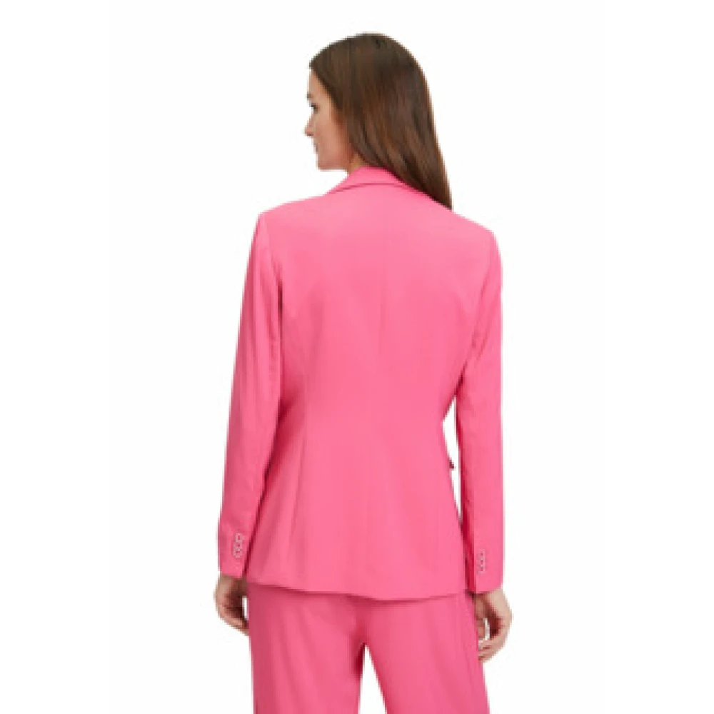 Betty & Co Blazer Lang Single-Breasted 1 1 Mouw 211_41843205_4198 Pink Dames