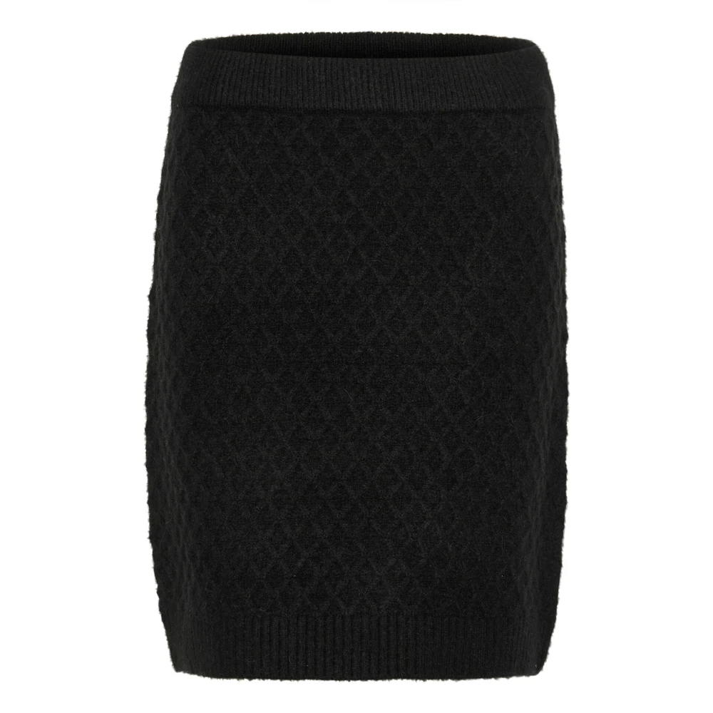 Kaffe Gebreide Rok Zwart Diep Black Dames