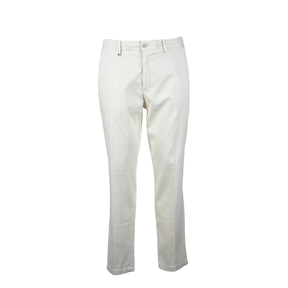 Hugo Boss Lyocell Katoen Elastaan Broek White Heren