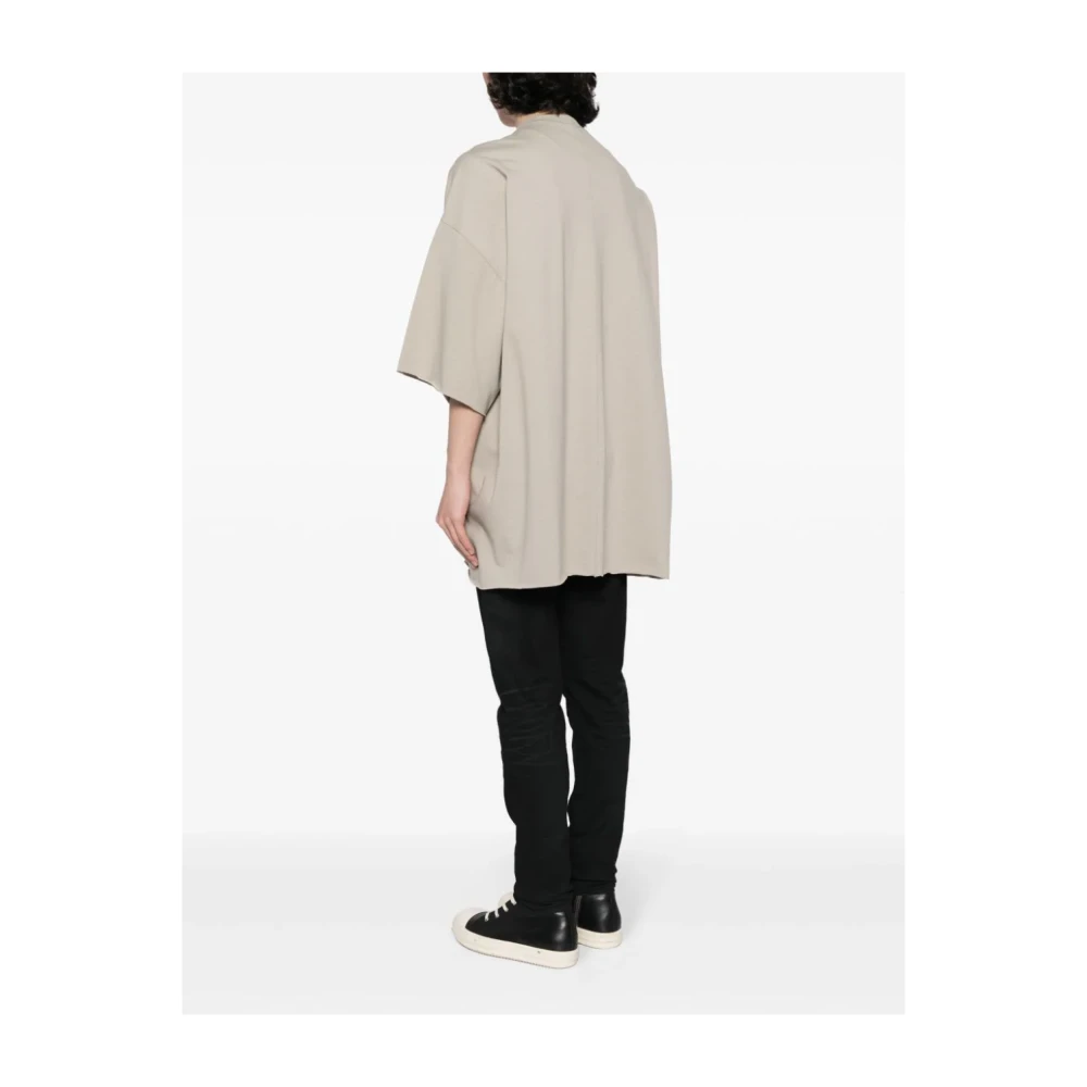 Rick Owens Tommy T Oversized Grijs T-shirt Gray Heren
