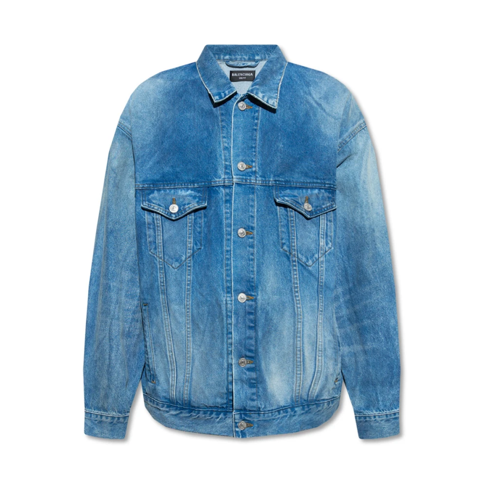 Balenciaga Oversized denim jack Blue Heren