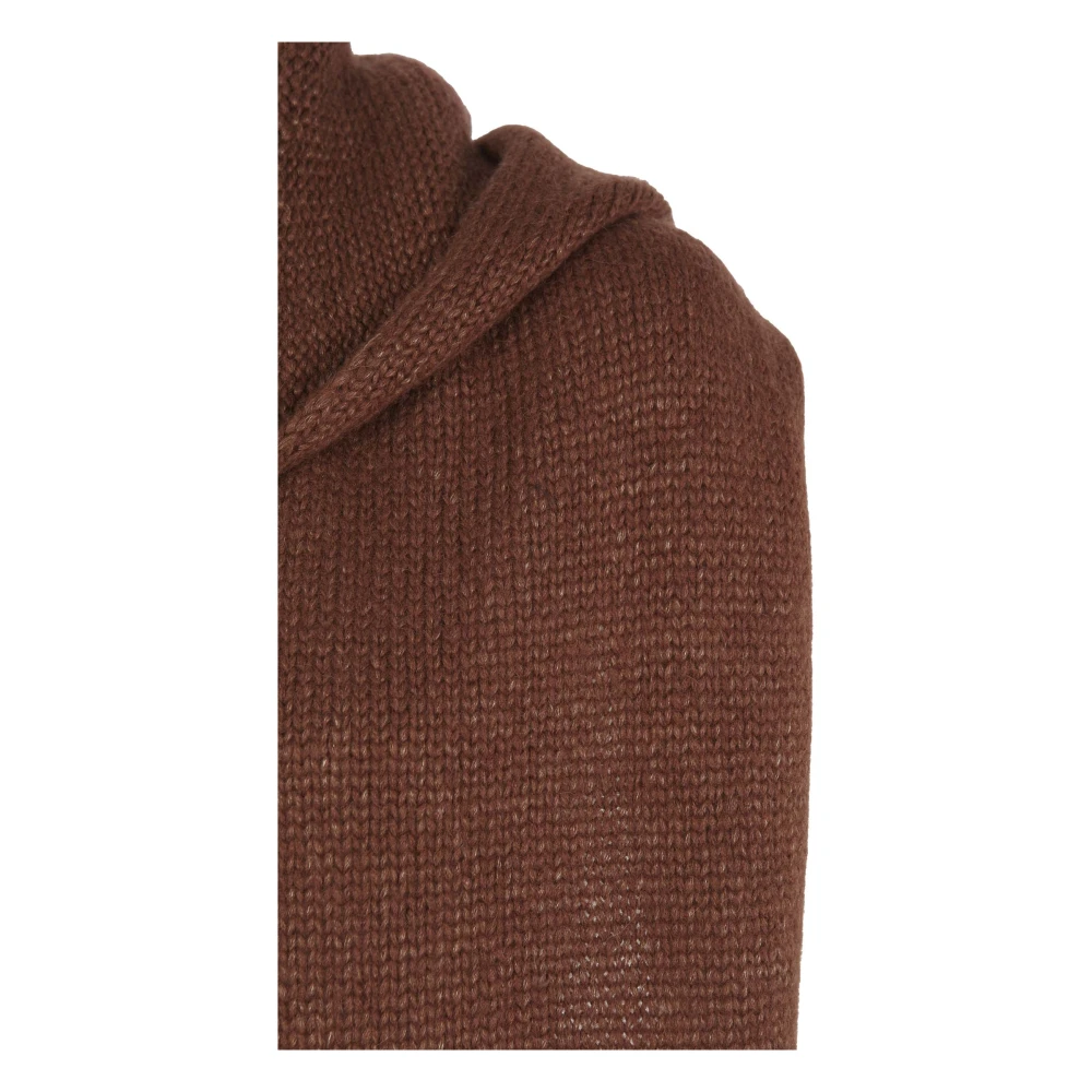 Cortana Circ baby alpaca en zijden sjaal Brown Dames