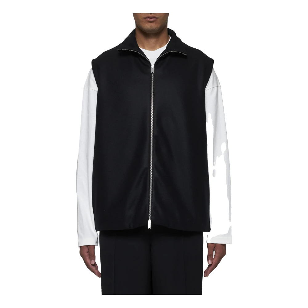 Jil Sander Zwarte Jassen voor Vrouwen Black Heren