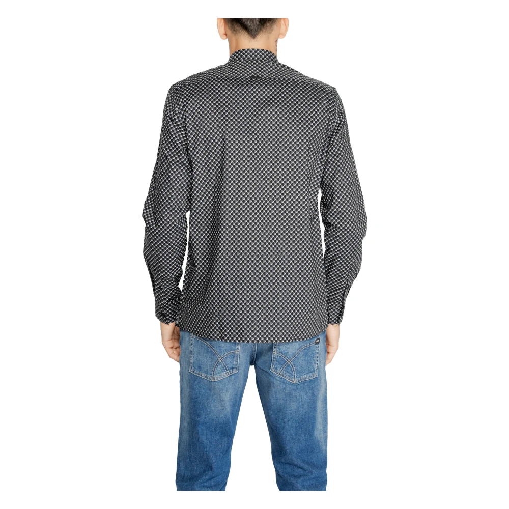 Antony Morato Geometrische Grijze Katoenen Shirt voor Mannen Gray Heren