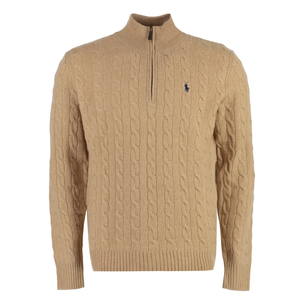 Polo Ralph Lauren Kabelgebreide Coltrui Trui Brown Heren
