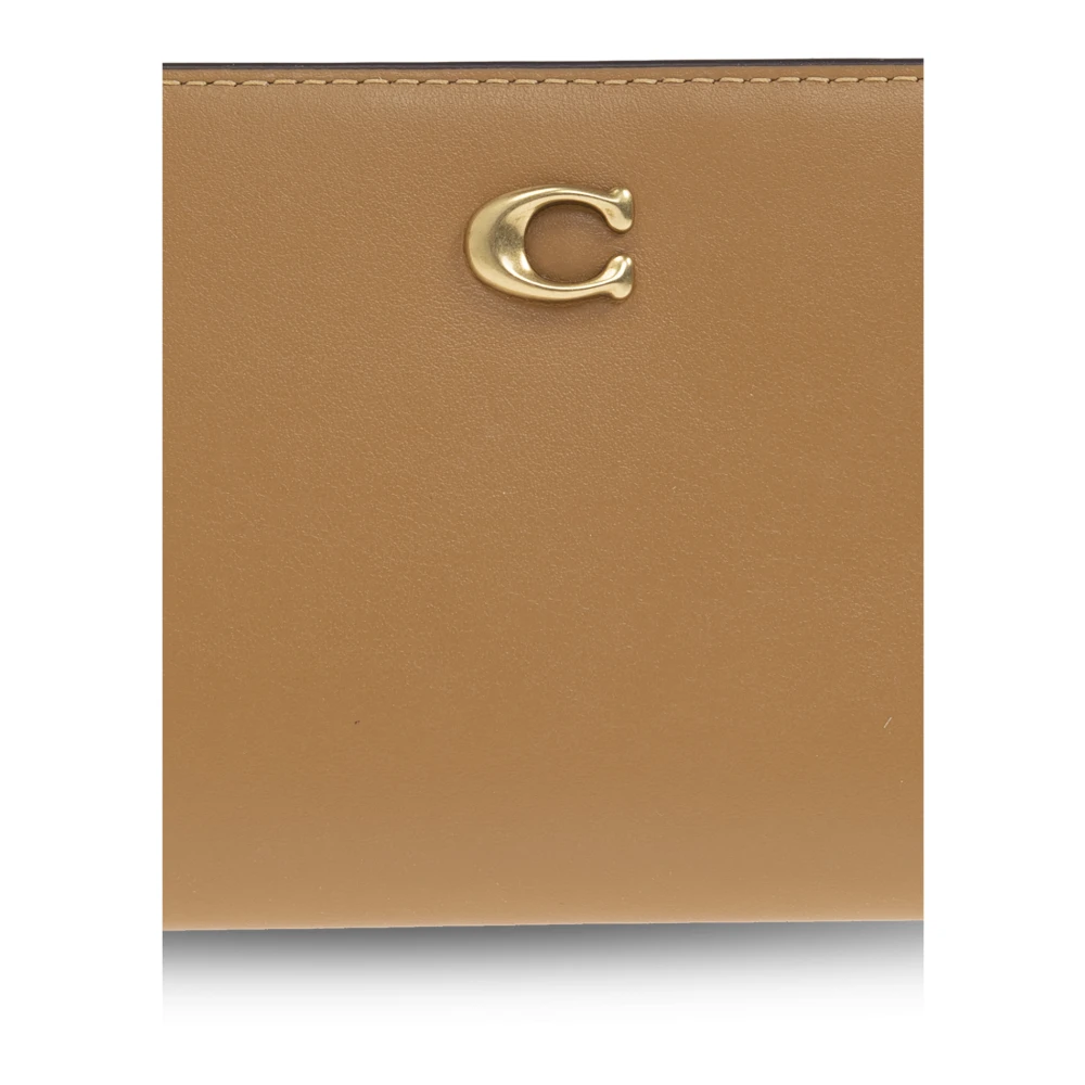 Coach Leren portemonnee Beige Dames