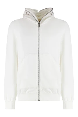 Bomull Full-Zip Sweatshirt med Fickor