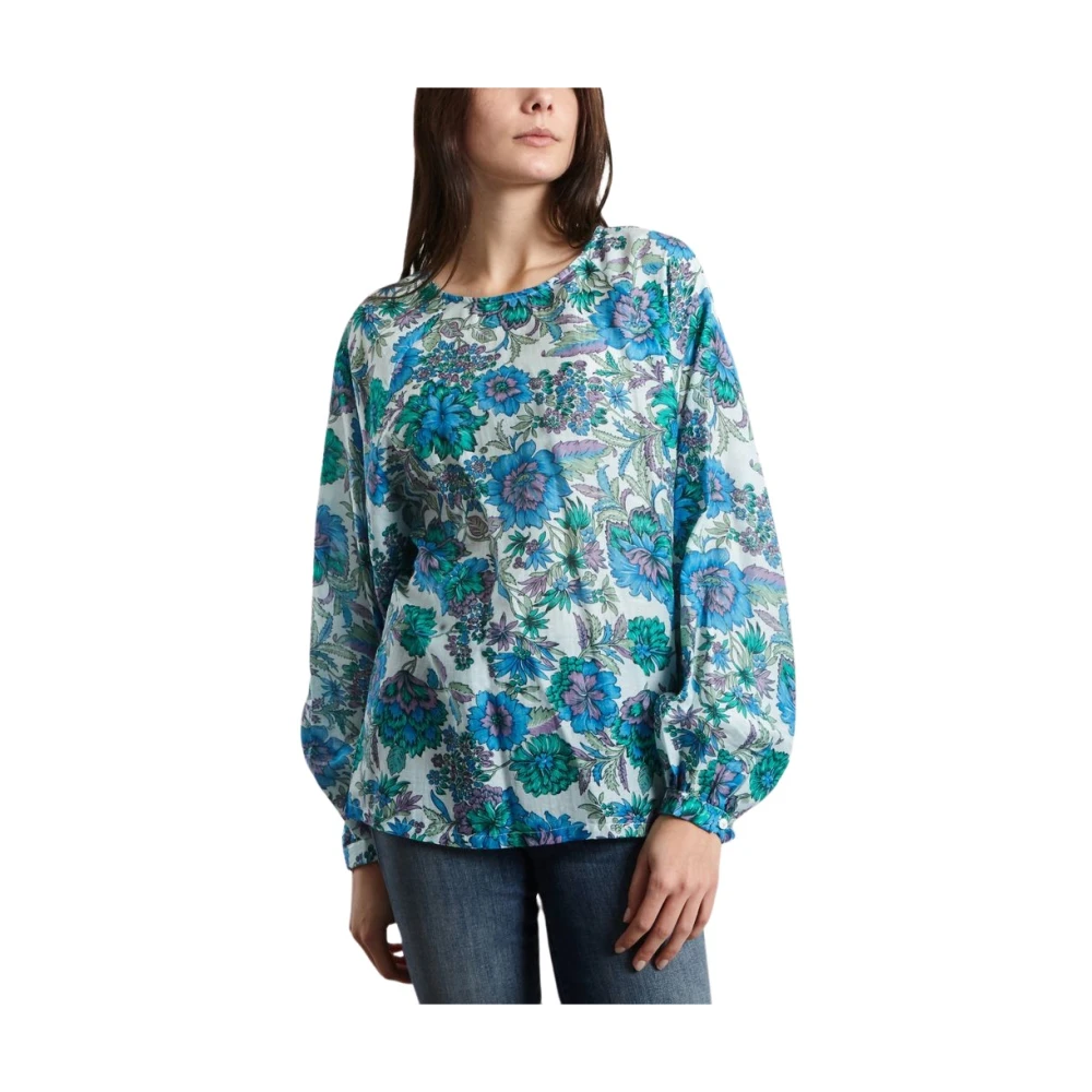 Essentiel Antwerp Blauwe Bloemenblouse Multicolor Dames