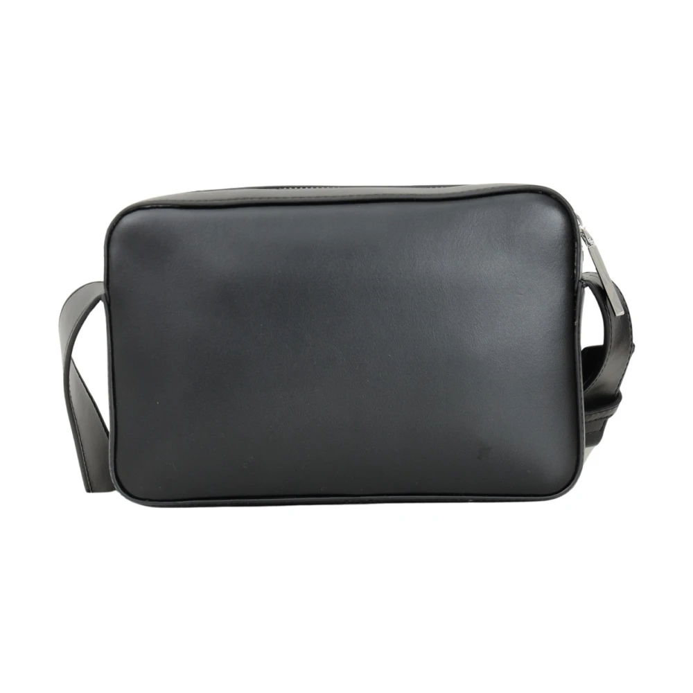 Calvin Klein Zwarte Schoudertas met Reliëf Logo Black Dames