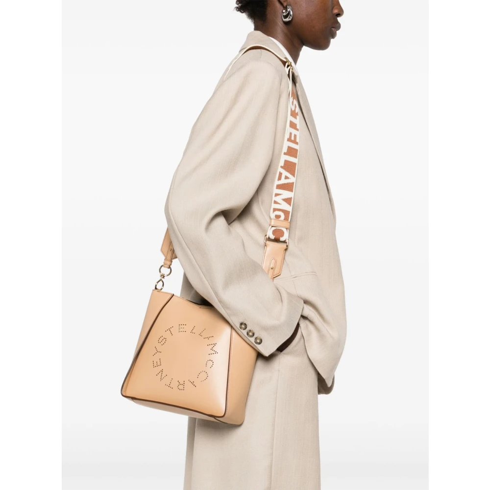 Stella Mccartney Beige Magnetische Sluiting Crossbody Tas Beige Dames