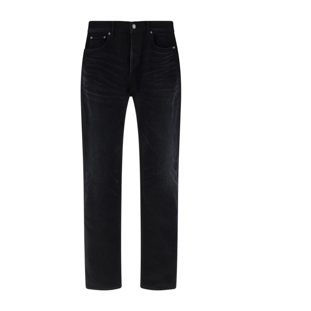 Saint Laurent Straight Jeans Black Heren