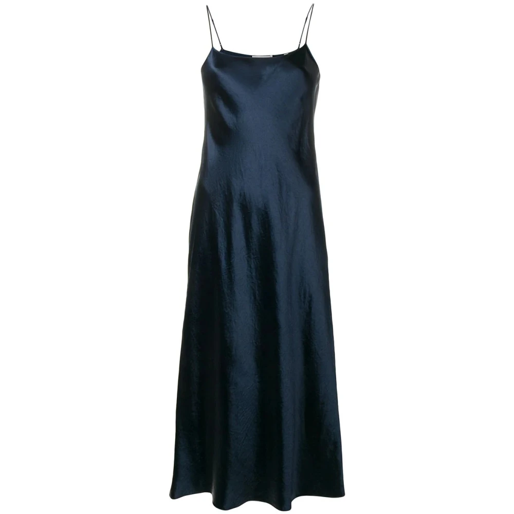 Vince Blauwe Casual Midi Jurk Blue Dames