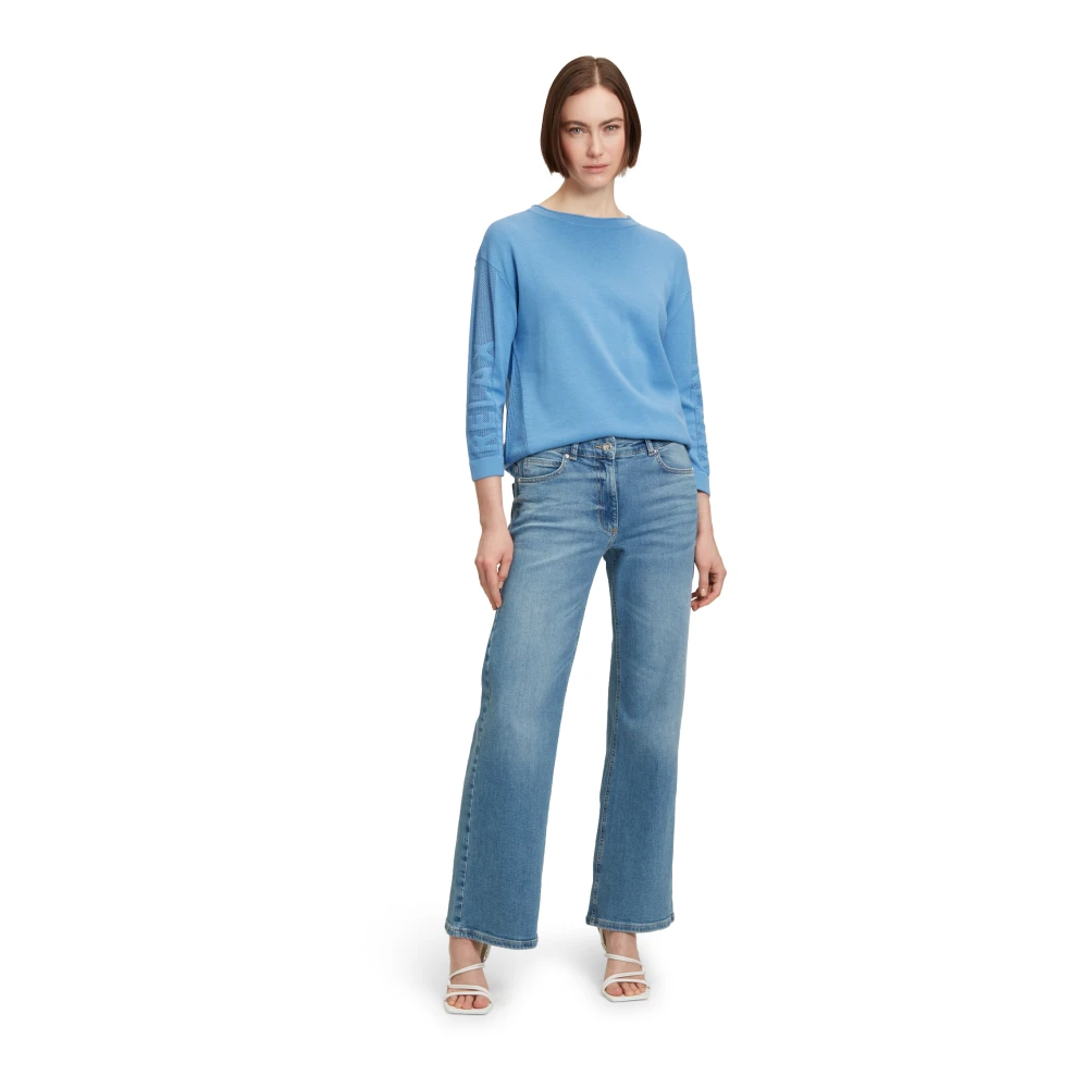 Betty Barclay Round-neck Knitwear Blue Dames