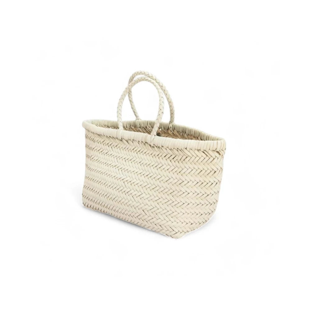 Dragon Diffusion Handgeweven leren tas Beige Dames