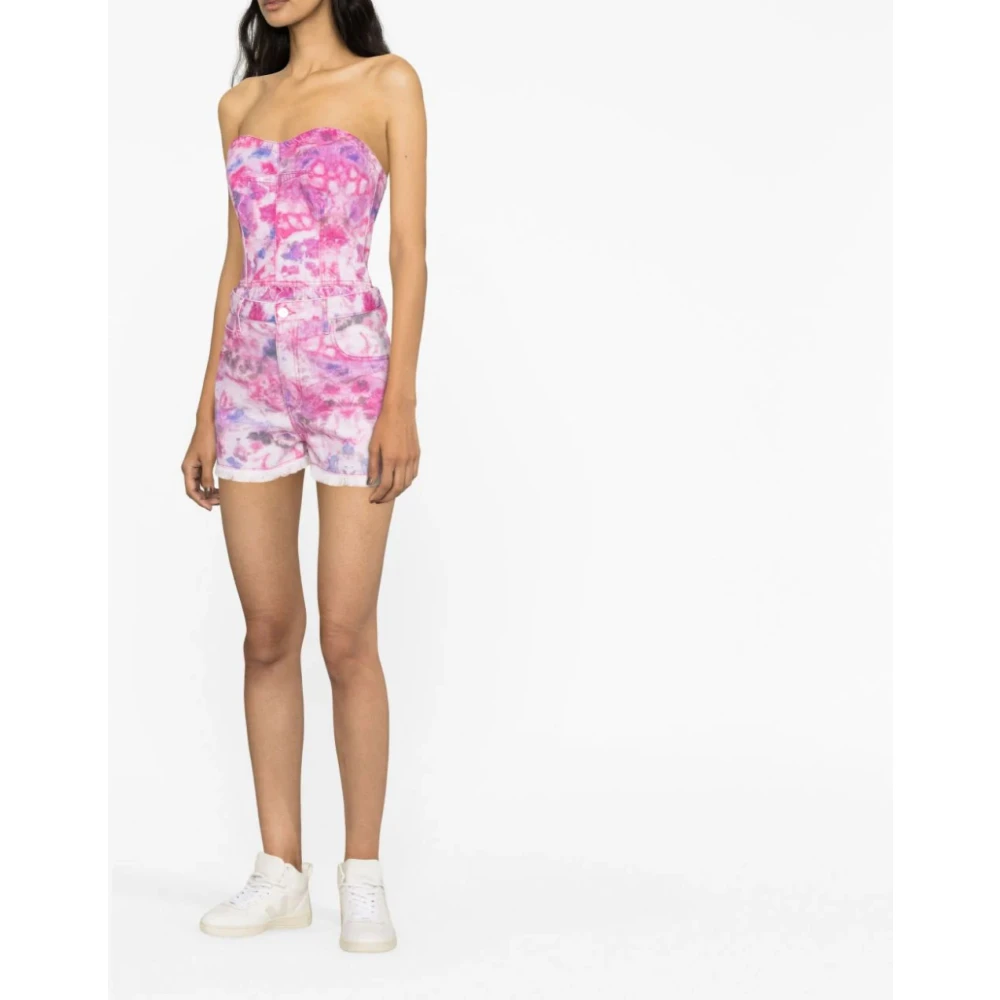 Isabel marant Tie-Dye Frayed Mulberry Shorts Multicolor Dames