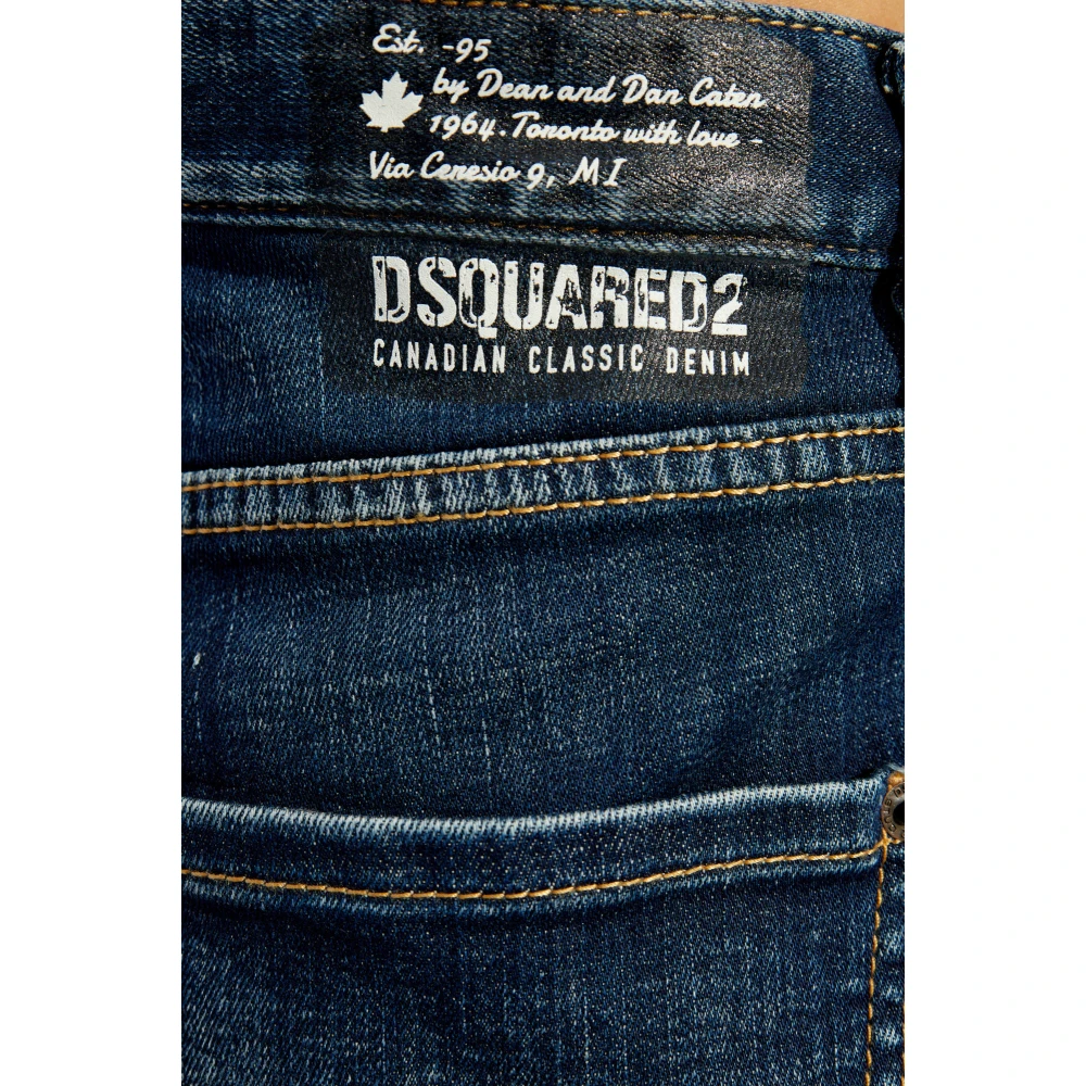 Dsquared2 Denim shorts met vintage effect Blue Dames