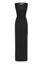 elegante-robe-noire-a-imprime-unique