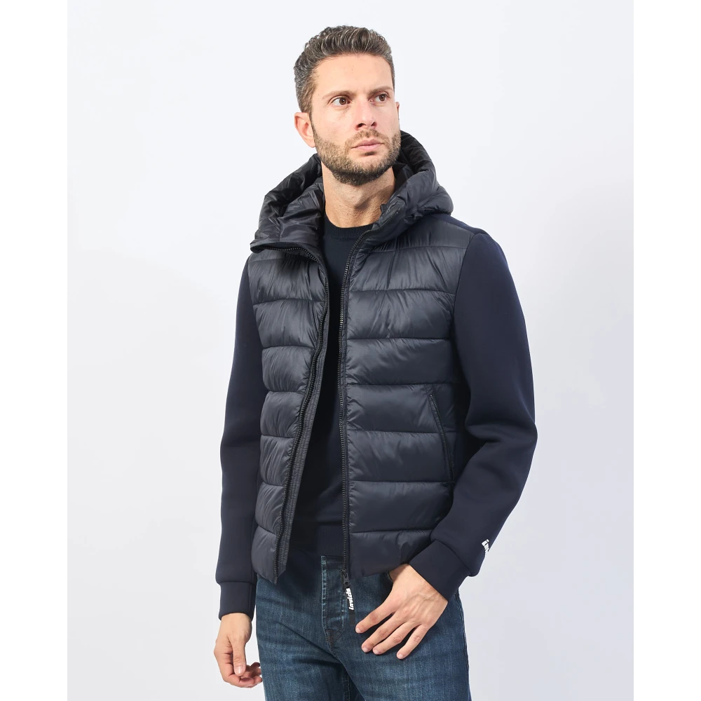 Invicta Blauwe gewatteerde jas met softshell Blue Heren