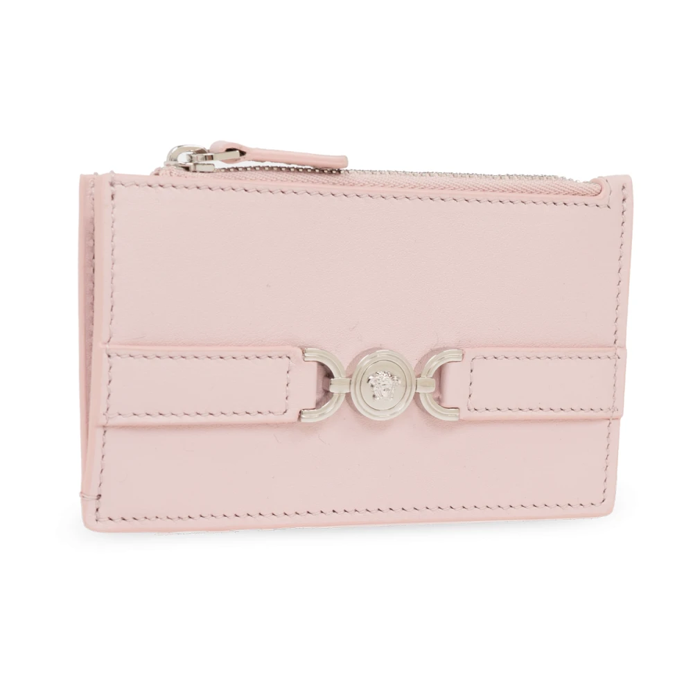 Versace Leren kaarthouder Pink Dames